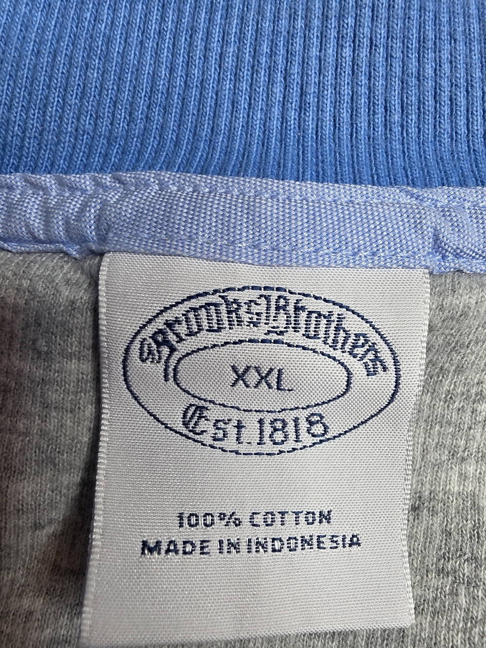 Brooks Brothers Mens Pullover 1/4 Zip Long Sleeve Sweater XXL Gray Blue - Picture 3 of 6